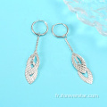 Girls Boucles d&#39;oreilles 925 Boucles d&#39;oreilles élégantes Silver Femmes